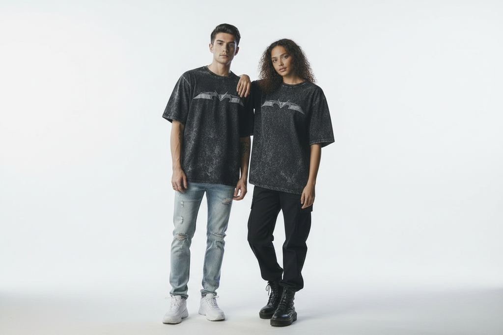Unisex Acid Washed Oversized Tee