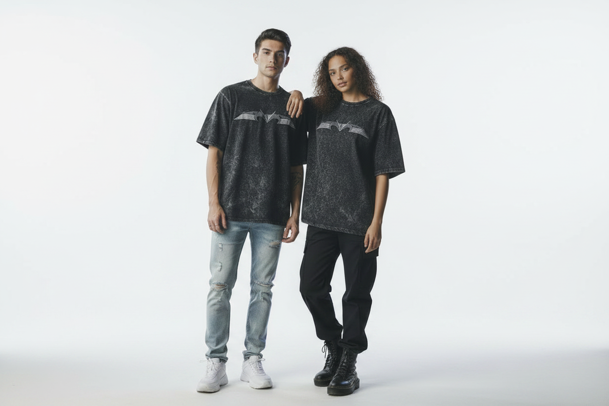 Unisex Acid Washed Oversized Tee